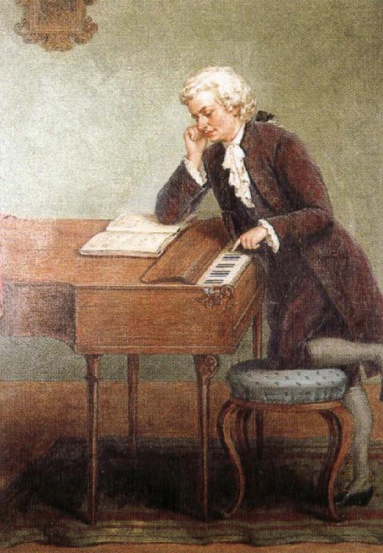 antonin dvorak a romantic artist s impression of mozart composing china oil painting image